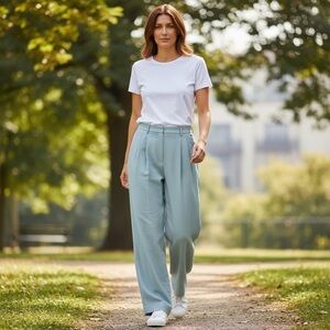 Ralph Lauren Light Blue Wide Leg Pants